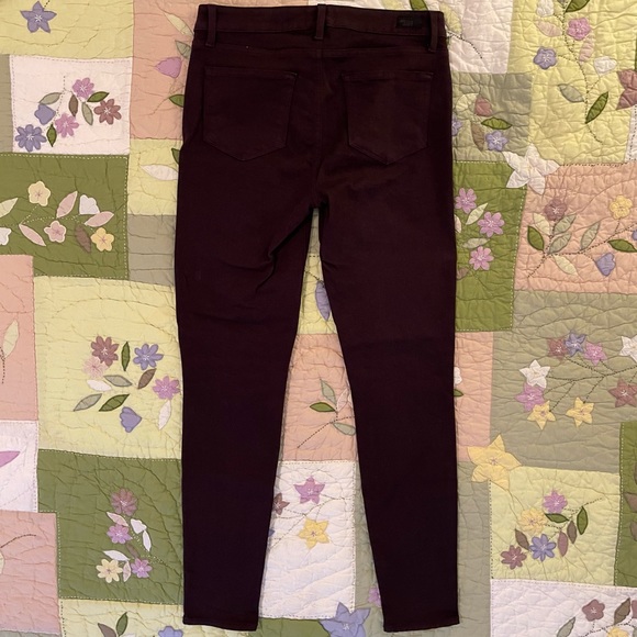 Paige Verdugo Ultra Skinny in Deep Wine - Picture 4 of 9